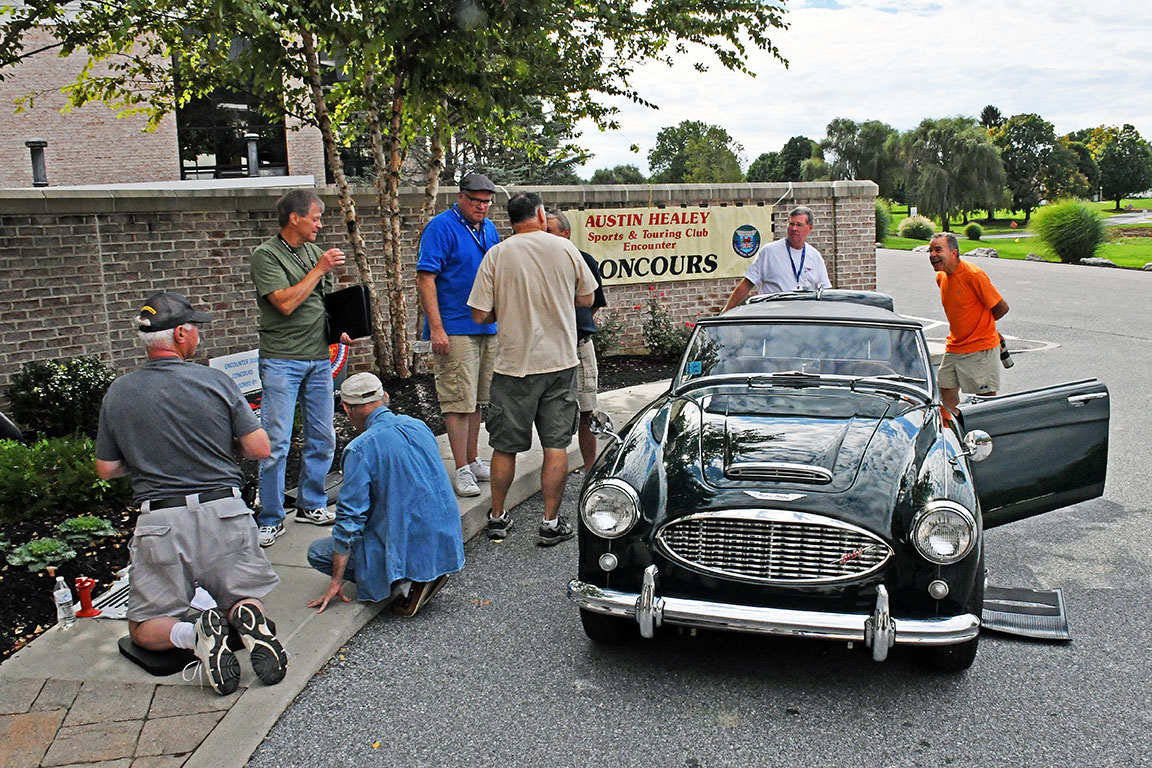 Always a lot to learn as owners put their prized Healeys before the Concours judges at Encounter.